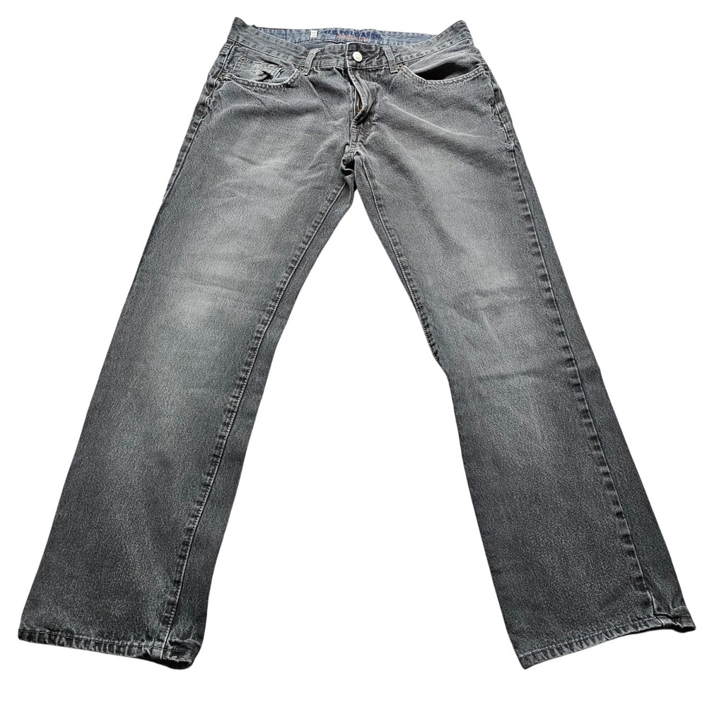 US Polo Assn Premium Denim Jeans Mens 33x30 Gray Straight Leg Faded Casual